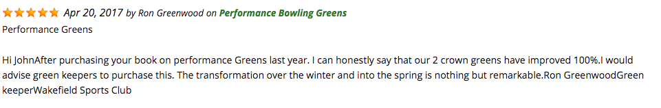 Performance Bowling Greens Review