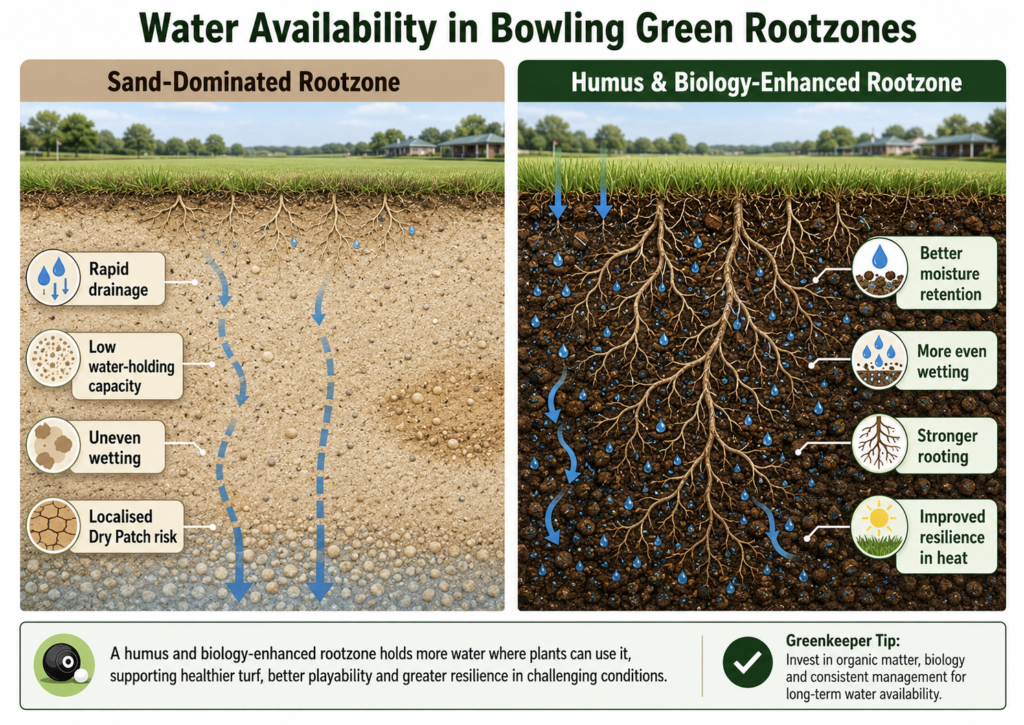 Water Availability sand v humus