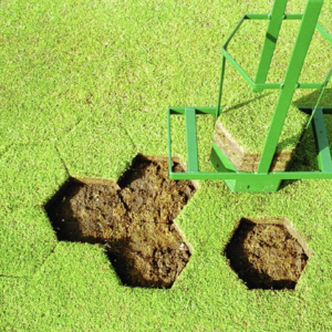 BMS Hexagon Turf Repair Tool, Lawn and turf removal and repair tool